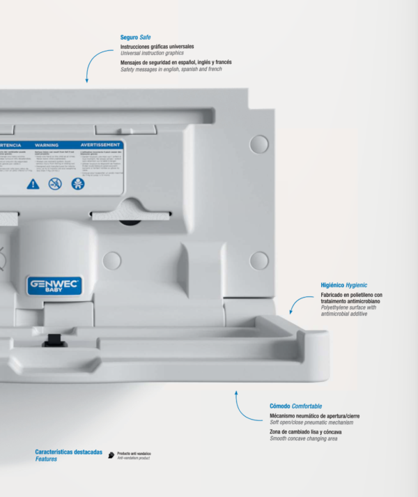 CAMBIADOR HORIZONTAL PARA BEBE GENWEC - Image 3