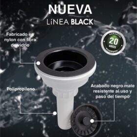 Canasta negra para lavatratos